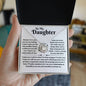 To My Daughter / You Deserve a Relationship as Beautiful as You Are / Gift from Mom / Gift from Dad / Love Knot Necklace / Personalized Message Card