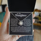 To My Daughter / You Deserve a Relationship as Beautiful as You Are / Gift from Mom / Gift from Dad / Love Knot Necklace / Personalized Message Card