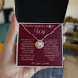 To My Smoking Hot Wife / Best Thing / Love Knot Necklace / Personalized Message Card