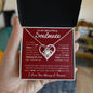 To My Beautiful Soulmate / Love Knot Necklace / Personalized Message Card