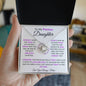 To My Precious Daughter / Gift from Mom / Gift From Dad / Love Knot Necklace