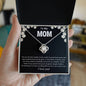 To My Mom / Love Knot Necklace / Personalized Message Card