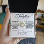 To My Daughter / Gift from Mom / Gift from Dad / Love Knot Necklace / Personalized Message Card