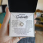 To My Soulmate / I Want to be Your Last / Love Knot Necklace / Personalized Message Card