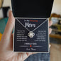 To My Amazing Mom / I Love You / Love Knot Necklace / Personalized Message Card