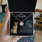 To My Daughter /This Old Lioness /Gift from Mom/ Love Knot Necklace / Personalized Message Card
