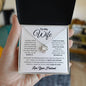 To My Wife / All Worth It / Love Knot Necklace / Personalized Message Card