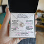 To My Precious Granddaughter / Love Knot Necklace / Personalized Message Card