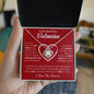 To My Beautiful Valentine / Love Knot Necklace / Personalized Message Card