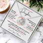 To My Beautiful Daughter / Most Beautiful Chapters/ Gift from Mom / Gift from Dad / Love Knot Necklace / Personalized Message Card