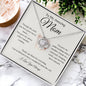 To My Amazing Mom / Love Knot Necklace / Personalized Message Card