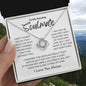 To My Soulmate / I Want to be Your Last / Love Knot Necklace / Personalized Message Card
