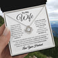 To My Wife / All Worth It / Love Knot Necklace / Personalized Message Card