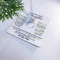 To My Lovely Daughter / Gift from Mom / Gift from Dad / Love Knot Necklace / Personalized Message Card