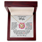 To My Beautiful Wife / Love Knot Necklace / Personalized Message Card