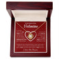 To My Beautiful Valentine / Love Knot Necklace / Personalized Message Card