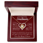 To My Beautiful Soulmate / Love Knot Necklace / Personalized Message Card