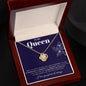 To My Queen / Love Knot Necklace / Personalized Message Card