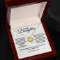 To My Daughter / Gift from Mom / Gift from Dad / Love Knot Necklace / Personalized Message Card