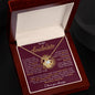 To My Soulmate / Love Knot Necklace / Personalized Message Card