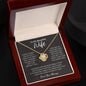 To My Beautiful Wife / Feel My Love / Love Knot Necklace / Personalized Message Card