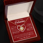 To My Beautiful Valentine / Love Knot Necklace / Personalized Message Card