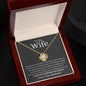 To My Wife / I Live for You / Love Knot Necklace / Personalized Message Card