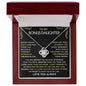 To My Bonus Daughter / Love Knot Necklace / Personalized Message Card