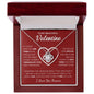 To My Beautiful Valentine / Love Knot Necklace / Personalized Message Card