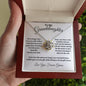 To My Granddaughter / Love Knot Necklace / Personalized Message Card
