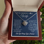 To My Smoking Hot Wife / Best Thing / Love Knot Necklace / Personalized Message Card