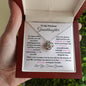 To My Precious Granddaughter / Love Knot Necklace / Personalized Message Card