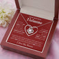 To My Beautiful Valentine / Love Knot Necklace / Personalized Message Card
