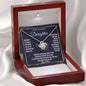 To My Beautiful Daughter/ Gift from Mom / Gift from Dad / Love Knot Necklace / Personalized Message Card