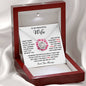 To My Beautiful Wife / Love Knot Necklace / Personalized Message Card