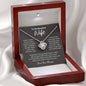 To My Beautiful Wife / Feel My Love / Love Knot Necklace / Personalized Message Card