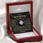 To My Daughter / Gift from Mom / Gift from Dad / Love Knot Necklace / Personalized Message Card