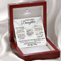 To My Lovely Daughter / Gift from Mom / Gift from Dad / Love Knot Necklace / Personalized Message Card