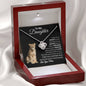 To My Daughter /This Old Lioness /Gift from Mom/ Love Knot Necklace / Personalized Message Card