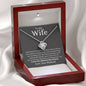 To My Wife / I Live for You / Love Knot Necklace / Personalized Message Card