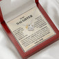 To My Daughter / Gift from Mom / Gift from Dad / Love Knot Necklace / Personalized Message Card