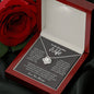 To My Beautiful Wife / Feel My Love / Love Knot Necklace / Personalized Message Card