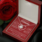 To My Beautiful Valentine / Love Knot Necklace / Personalized Message Card