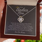 To My Badass Mom / Love knot necklace / Personalized Message Card