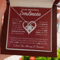To My Beautiful Soulmate / Love Knot Necklace / Personalized Message Card