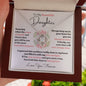 To My Beautiful Daughter / Most Beautiful Chapters/ Gift from Mom / Gift from Dad / Love Knot Necklace / Personalized Message Card