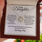 To My Daughter / Gift from Mom / Gift from Dad / Love Knot Necklace / Personalized Message Card