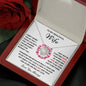To My Beautiful Wife / Love Knot Necklace / Personalized Message Card
