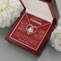 To My Beautiful Valentine / Love Knot Necklace / Personalized Message Card