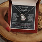 To My Daughter / Gift from Mom/ Gift From Dad / Love Knot Necklace